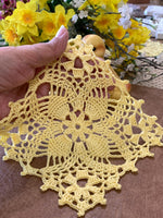 Load image into Gallery viewer, Pale yellow Square Doily-Doily Set of 2 -5 1/2 inch Square Doily
