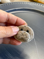 Load image into Gallery viewer, Handmade Felt Manatee Ornament - Car Rearview Mirror or Purse Charm
