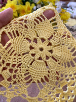 Load image into Gallery viewer, Pale yellow Square Doily-Doily Set of 2 -5 1/2 inch Square Doily
