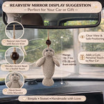 Load image into Gallery viewer, Handmade Felt Manatee Ornament - Car Rearview Mirror or Purse Charm
