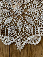 Load image into Gallery viewer, Hand Crocheted Pineapple Star Doily - Antique White Lace Centerpiece - 13”

