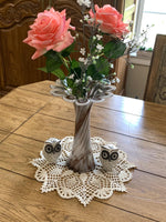 Load image into Gallery viewer, Hand Crocheted Pineapple Star Doily - Antique White Lace Centerpiece - 13”
