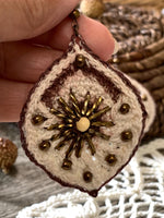 Load image into Gallery viewer, Crochet &amp; Glass Bead Statement Earrings - Bohemian Fiber Art
