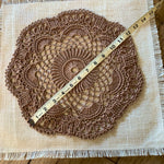 Load image into Gallery viewer, 12” Textured Crochet Table Centerpiece – Mocha Brown – Original Tinibaybeez Design
