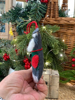 Load image into Gallery viewer, Hand Stitched Felt Schnauzer Ornament – Salt and Pepper Schnauzer

