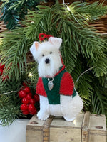 Load image into Gallery viewer, Hand Stitched Felt Schnauzer Ornament – White Schnauzer
