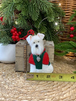 Load image into Gallery viewer, Hand Stitched Felt Schnauzer Ornament – White Schnauzer

