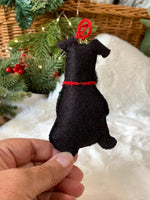 Load image into Gallery viewer, Hand Stitched Felt Schnauzer Ornament – Black Schnauzer
