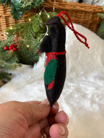 Load image into Gallery viewer, Hand Stitched Felt Schnauzer Ornament – Black Schnauzer
