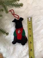 Load image into Gallery viewer, Hand Stitched Felt Schnauzer Ornament – Black Schnauzer
