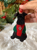 Load image into Gallery viewer, Hand Stitched Felt Schnauzer Ornament – Black Schnauzer
