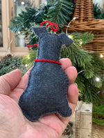 Load image into Gallery viewer, Hand Stitched Felt Schnauzer Ornament – Salt and Pepper Schnauzer
