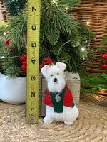 Load image into Gallery viewer, Hand Stitched Felt Schnauzer Ornament – White Schnauzer
