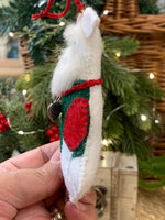 Load image into Gallery viewer, Hand Stitched Felt Schnauzer Ornament – White Schnauzer
