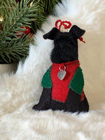 Load image into Gallery viewer, Hand Stitched Felt Schnauzer Ornament – Black Schnauzer
