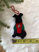 Load image into Gallery viewer, Hand Stitched Felt Schnauzer Ornament – Black Schnauzer
