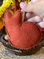 Load image into Gallery viewer, Hand Embroidered Felt Fox Ornament – Needle Felted Woodland Christmas Ornament – Folk Art Fox
