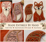 Load image into Gallery viewer, Handmade Felt Woodland Fox Ornament – Collectible Heirloom Christmas Ornament
