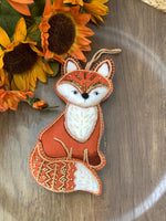 Load image into Gallery viewer, Handmade Felt Woodland Fox Ornament – Collectible Heirloom Christmas Ornament
