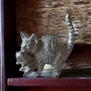 Set Of Four Miniature Pewter Animals