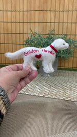 Load and play video in Gallery viewer, Golden Heart Haven- English Cream Golden Retriever Ornament
