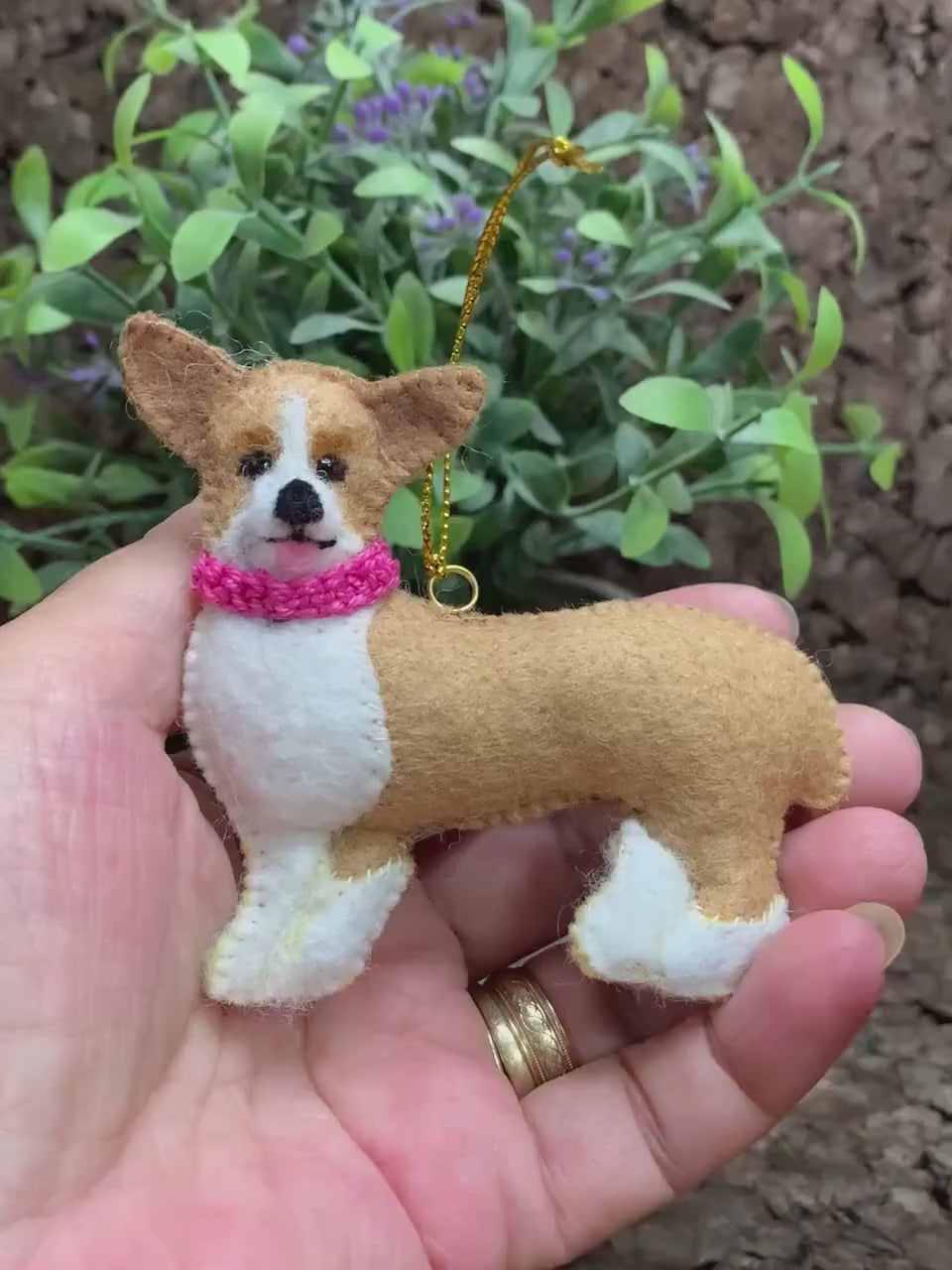 Corgi Felt Ornament