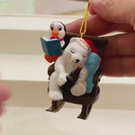 Load and play video in Gallery viewer, 1997 Vintage Coca Cola Collection Polarbear in rocking chair Holiday Christmas Ornament.
