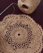 Load and play video in Gallery viewer, Gold Metallic 8” Round Doily Doily
