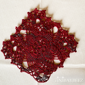 Set of Two Square Doilies -5 1/2 inch available in different colors