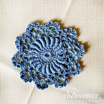 Load image into Gallery viewer, Country Blue Mini Doily Set of 6 -Crochet Doily-Cotton Doily-Craft Doily-Country Blue Doily-3 inch Doily
