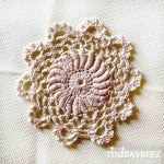 Load image into Gallery viewer, Mauve Mini Doily Set of 6 -Crocheted Doily-Cotton Doily-Craft Doily-Mauve Doily-3 inch Doily
