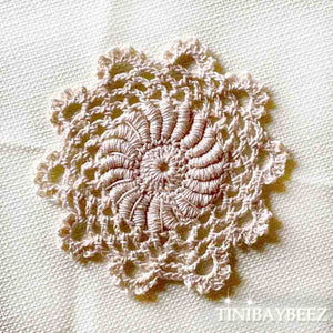 White Mini Doily Set of 6-Crochet Mini Doily-Cotton Doily-Craft Doily- White 3 inch Doily