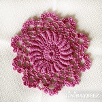 Load image into Gallery viewer, Mauve Mini Doily Set of 6 -Crocheted Doily-Cotton Doily-Craft Doily-Mauve Doily-3 inch Doily
