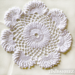 Load image into Gallery viewer, Ecru Round Crochet Doilies Set of 2 -6 1/2“ Dimensional Doily-Ecru (off white)  Round Doily

