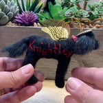 Load and play video in Gallery viewer, Personalized Black Labradoodle Angel Ornament -Pet Memorial
