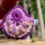 Load and play video in Gallery viewer, Purple Crocheted Earrings-Boho Style Shell shaped Earrings
