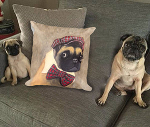 Square Pug Pillow