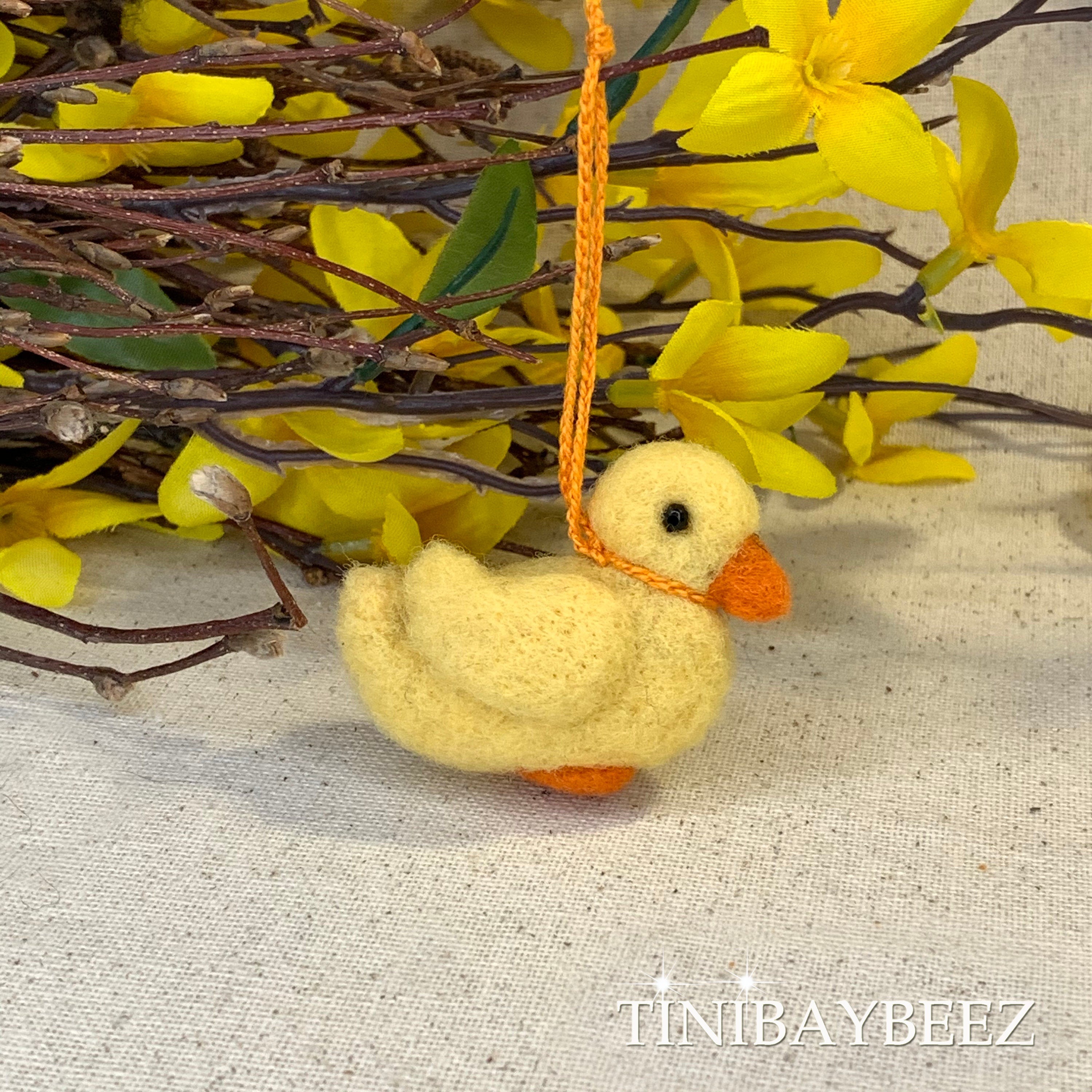Needle Felted Mini Yellow Easter Chick-Easter Decoration-Easter Ornament