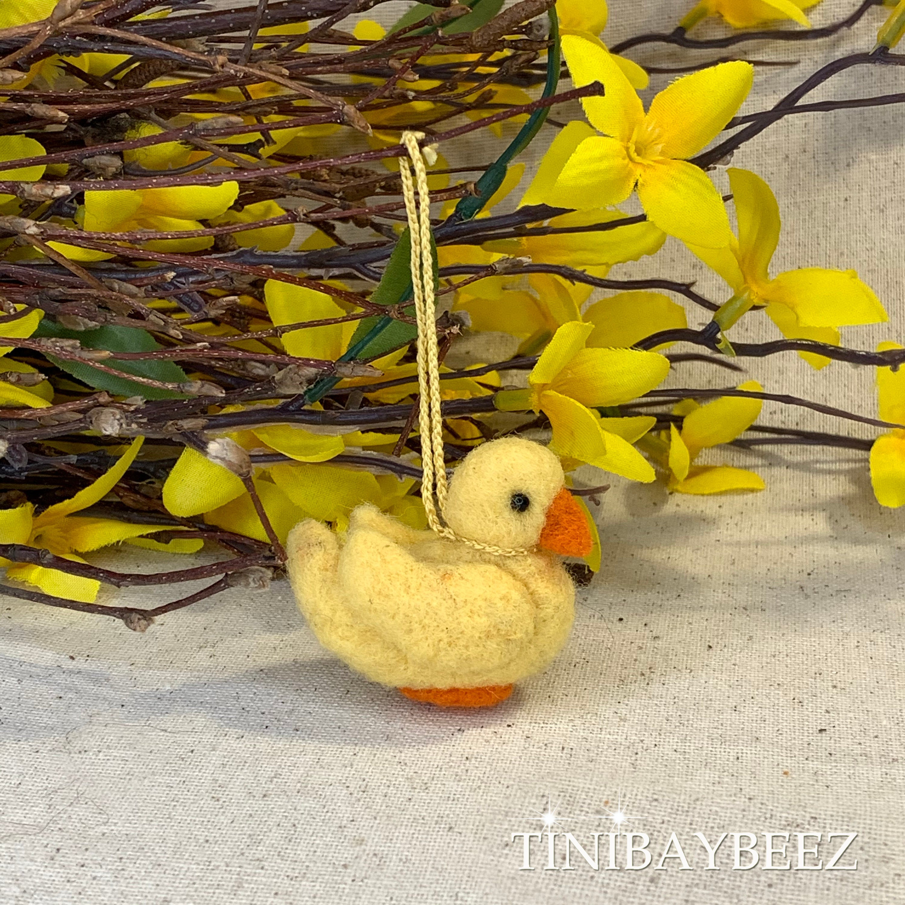 Needle Felted Mini Yellow Easter Chick-Easter Decoration-Easter Ornament