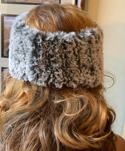 Head Warmer with matching wrist cuffs-Faux Fur Headband-Crocheted Headband- Head Warmer