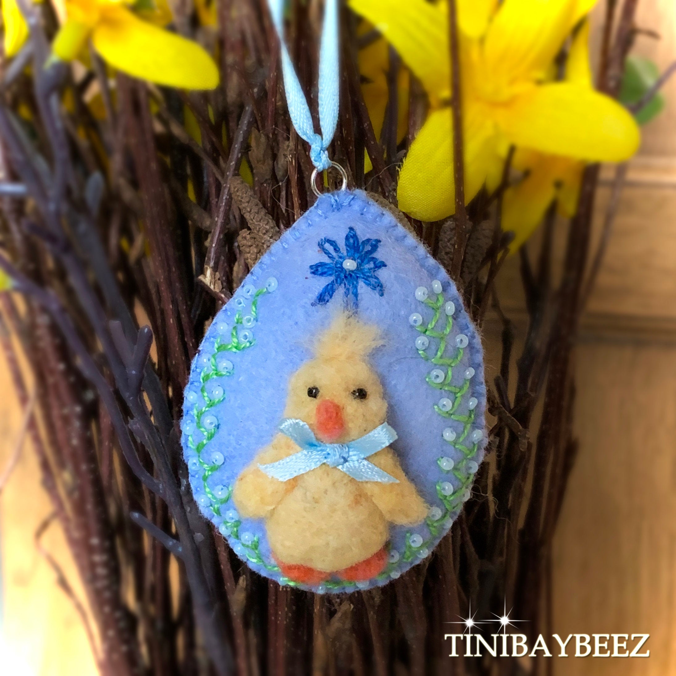 Felt Easter Egg-Easter Ornament-Easter  Decoration-Easter Bunny Egg-Wool Egg