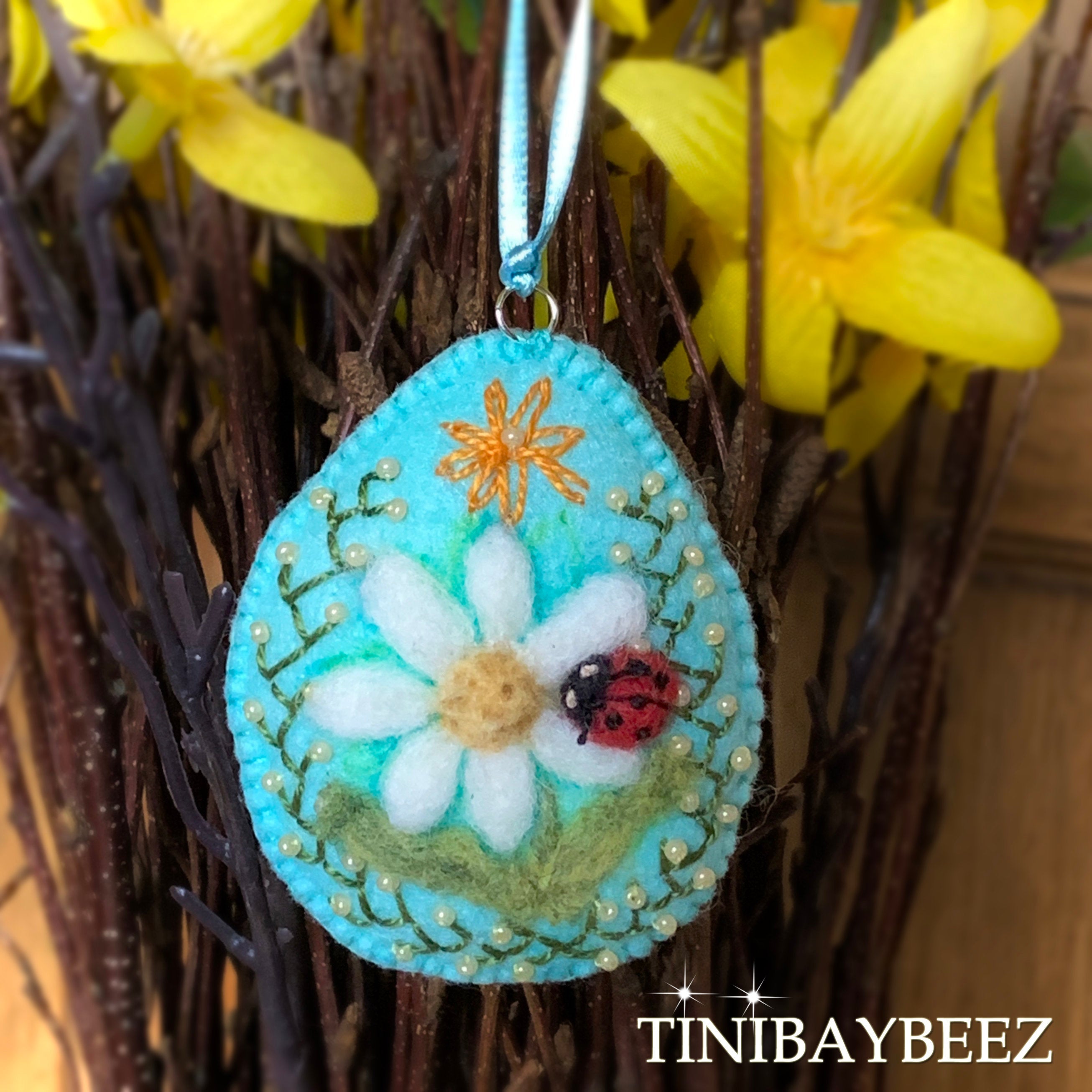 Felt Easter Egg-Easter Ornament-Easter  Decoration-Easter Bunny Egg-Wool Egg