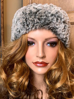 Load image into Gallery viewer, Head Warmer with matching wrist cuffs-Faux Fur Headband-Crocheted Headband- Head Warmer
