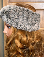Load image into Gallery viewer, Head Warmer with matching wrist cuffs-Faux Fur Headband-Crocheted Headband- Head Warmer
