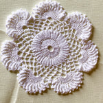 Load image into Gallery viewer, Ecru Round Crochet Doilies Set of 2-6 1/2“ Dimensional Doily- Ecru Round Doilies-Ecru (off white) Doily
