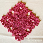 Load image into Gallery viewer, Burgundy Square Doily Set of 2 -Burgundy  Doily-5 1/2 inch Square Doily- Burgundy Square Doilies
