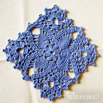 Load image into Gallery viewer, Country Blue Square Doily Set of 2 -Country Blue Doily-5 1/2 inch Square Doily- Country Blue Square Doilies

