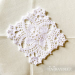 Load image into Gallery viewer, White Square Doily Set of 2- White Doily-5 1/2 inch Square Doily- White Square Doilies
