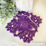 Load image into Gallery viewer, Purple Square Doily Set of 2-Doilies-5 1/2 inch Square Doily-Purple Square Doilies
