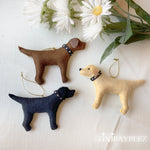 Load image into Gallery viewer, Personalized Labrador Retriever Ornament-Black Lab-Yellow Lab-Chocolate Lab-Lab Lover Gift-Felt Dog Ornament-Dog Ornament
